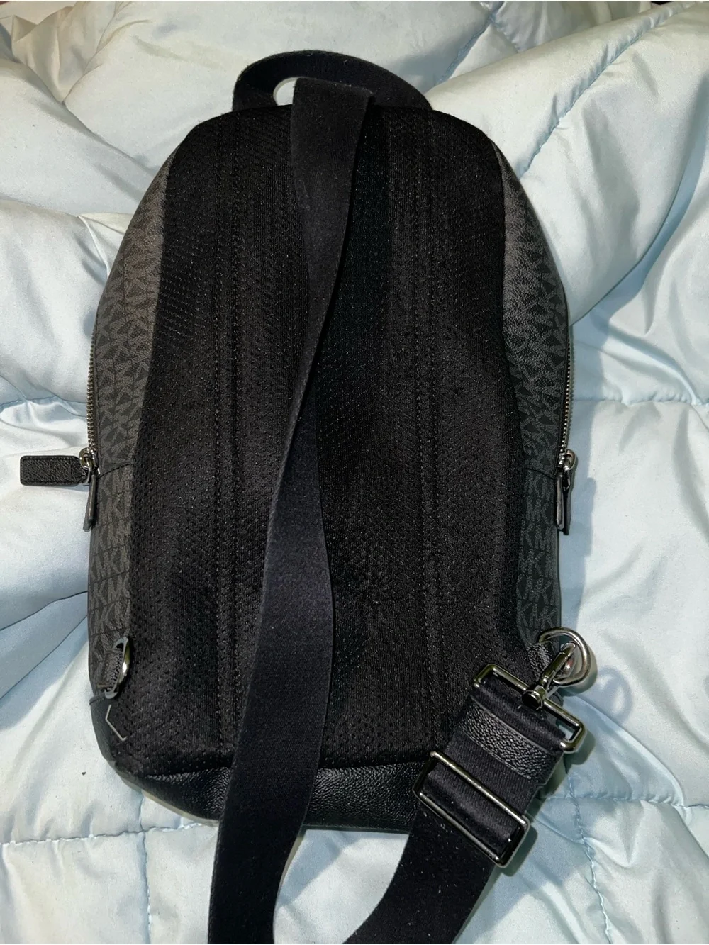 Michael Kors Men's Black MK Monogram Backpack